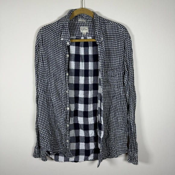 J. Crew Other - J. Crew Navy and White Gingham Shirt